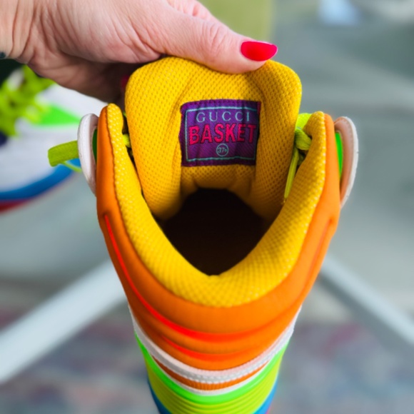 Women’s GUCCI Basket High Top 7.5 Brand New - Picture 8 of 12